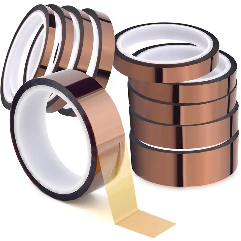 Лента полиимидная с золотым пальцем термостойкая Антистатическая 33 м 6-30 мм для