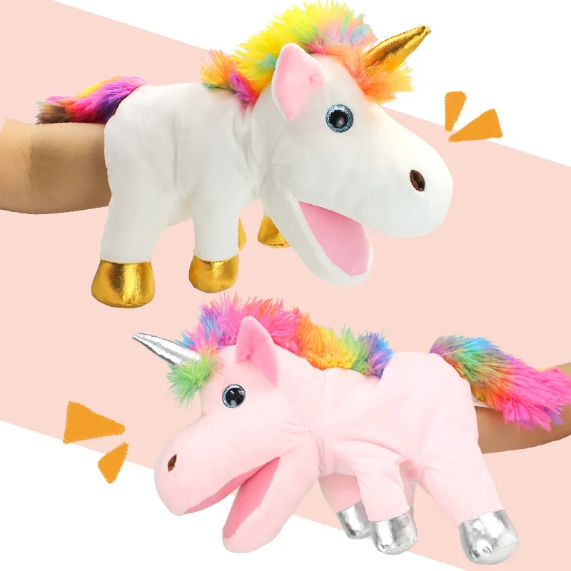 

Единорог, ручная кукла, плюшевые животные, игрушки, ручной палец, конфетные куклы, Развивающие детские игрушки, детский подарок