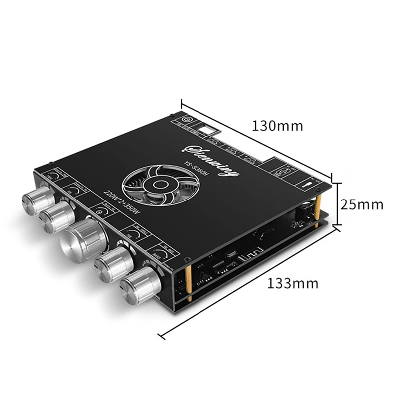 YS-S350H Bluetooth 5.1 Плата усилителя сабвуфера Аудио Стерео цифровой усилитель 220 Втx2 + 350