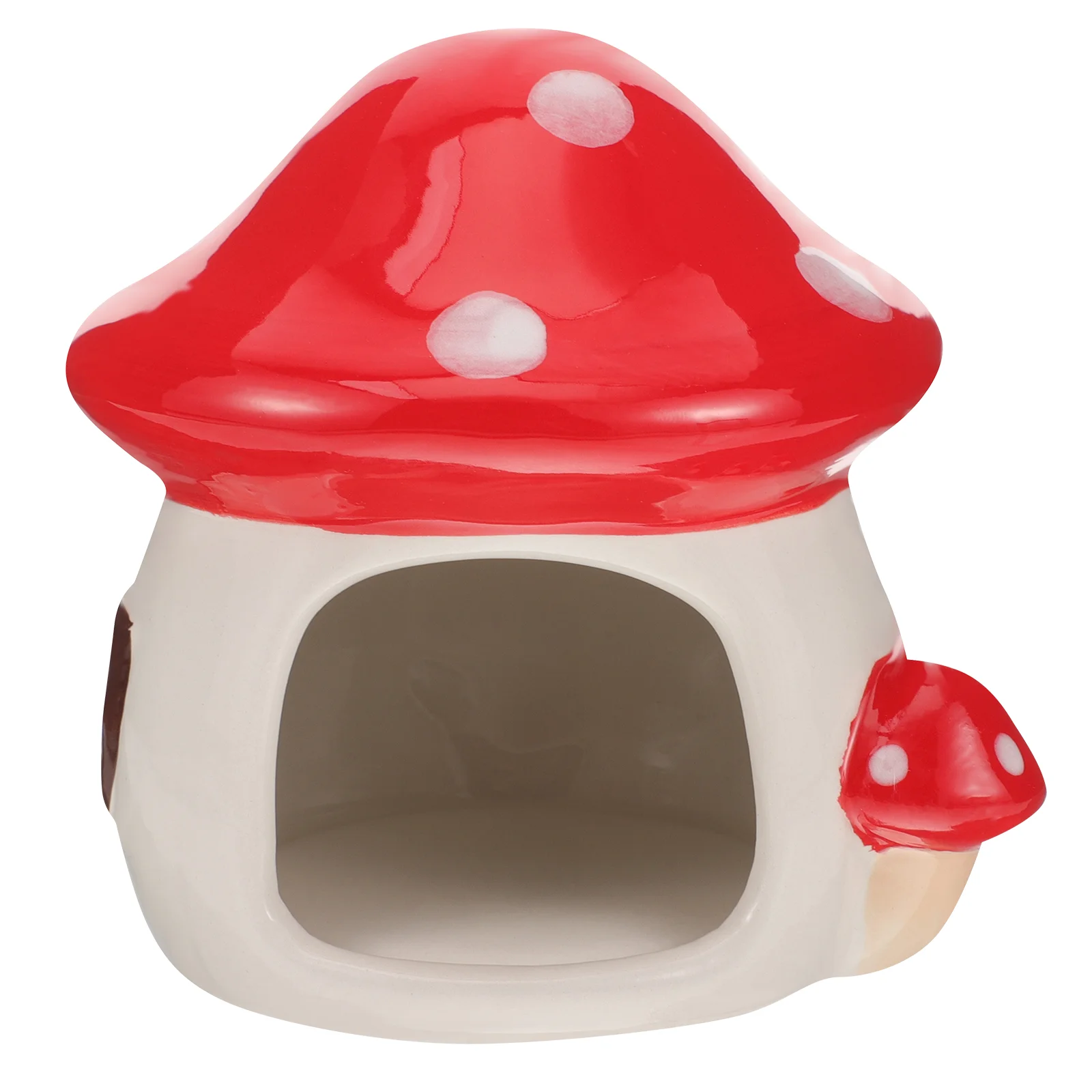 

Ceramic Hamster Hideout Mushroom Shape Hamster House Habitats Summer Cool Bed Hut Cave Nest Hedgehog Rat Chinchilla Guinea