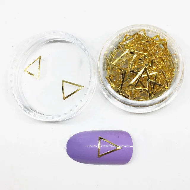 100 шт./коробка золотые украшения для ногтей в форме сердца полые 3d наклейки