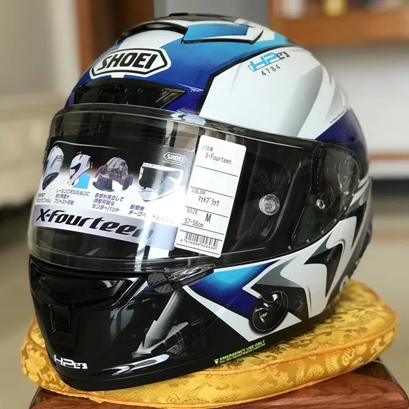 SHOEI X14 Helmet X-Fourteen R1 60th Anniversary Edition White Blue Helmet Full Face Racing Motorcycle Helmet Casco De Motocicle