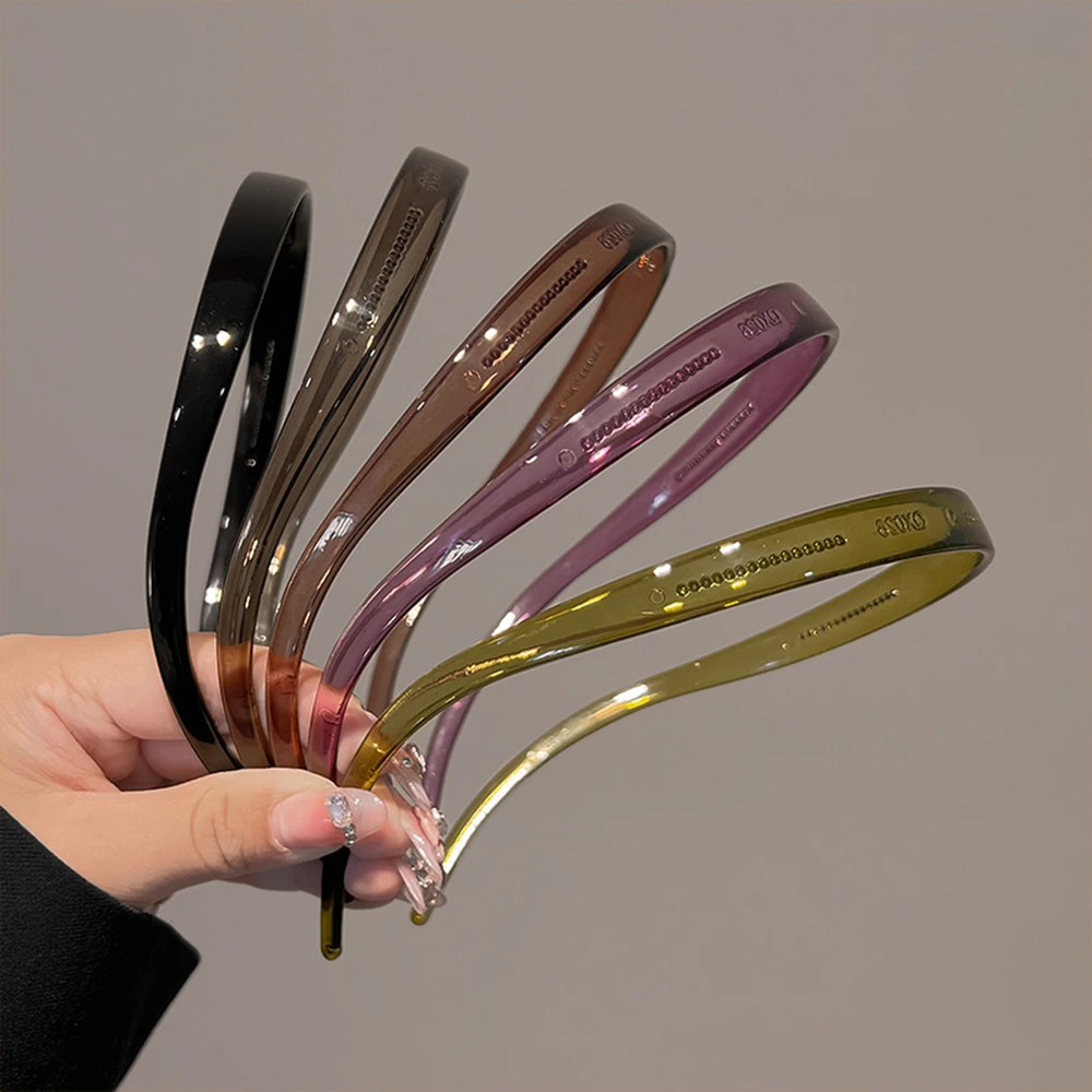 

Fashion Sunglasses Headbands Transparent Plastic Hairband Non-Slip Toothed Hair Hoop Hairstyle Fixing Tool Hair Accessories