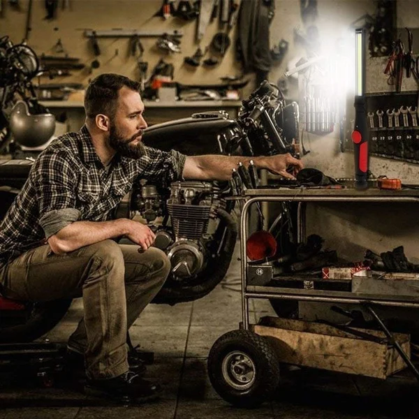 Магнитный USB перезаряжаемый портативный инспекционный рабочий фонарь Cob фонарик