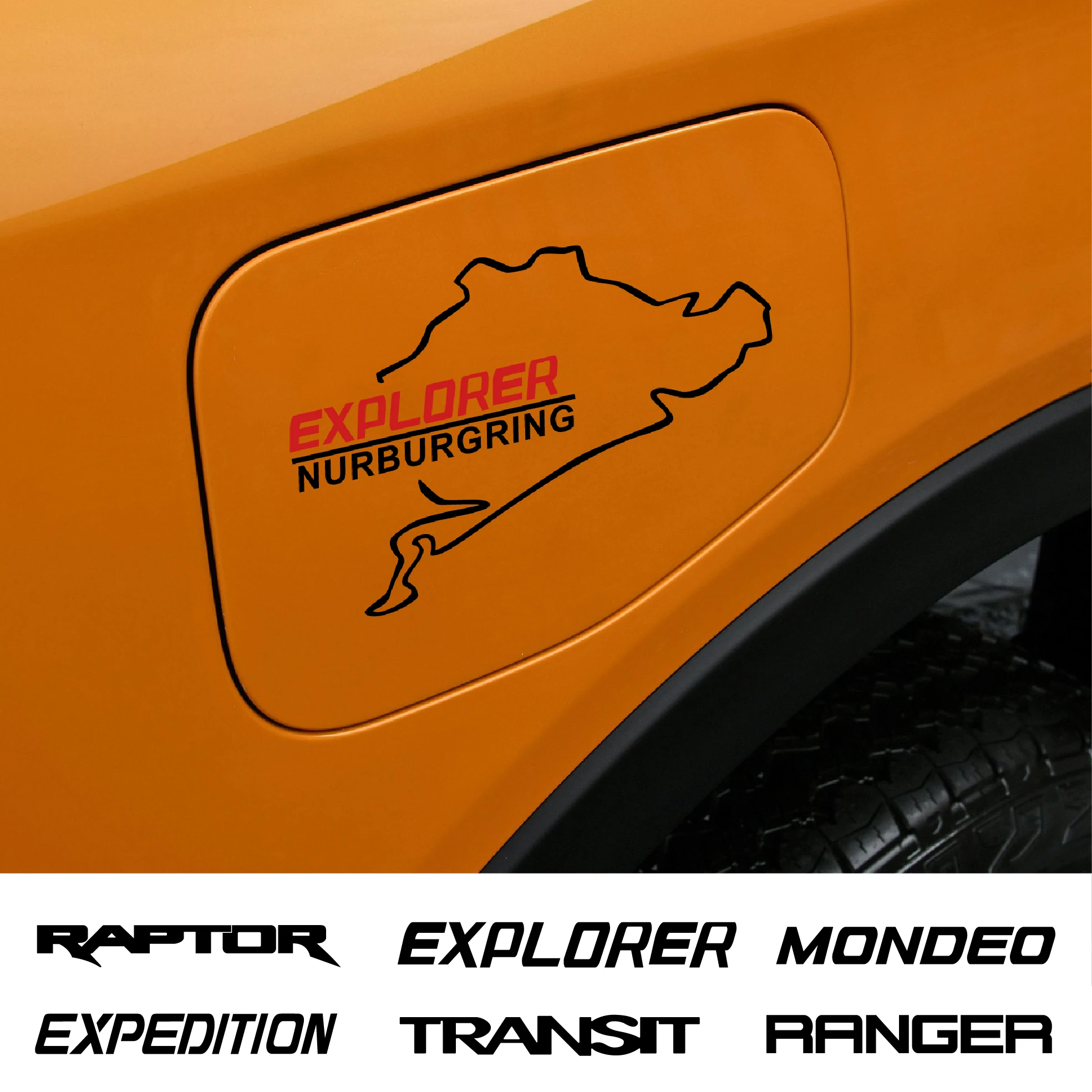 

1Pcs Car Fuel Tank Cap Reflective Sticker Decal For Raptor A-Max Transit Galaxy Fusion Fiesta Expedition Figo