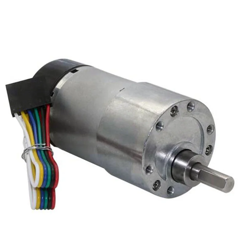 JGB37-3530 12V 24v DC Шестеренчатый двигатель 6-1600 об/мин Холла кодер электрическая