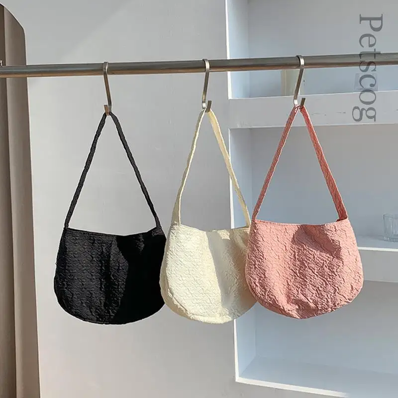 

Women's Handbag 2022 Soft Floral Pleated Fashion Color Small Shoulder Bag Ladies Casual Designer Clutch Purse Female Bucket Bags