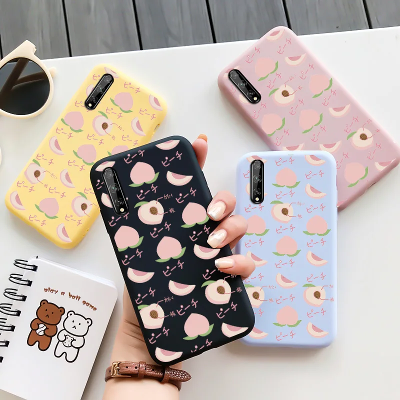 

Peach Tree Case For HUAWEI P SMART S Z Plus 2019 2020 2021 SELFIF Silicone Soft Shell Candy Colors Drop Protection Frosted Tide