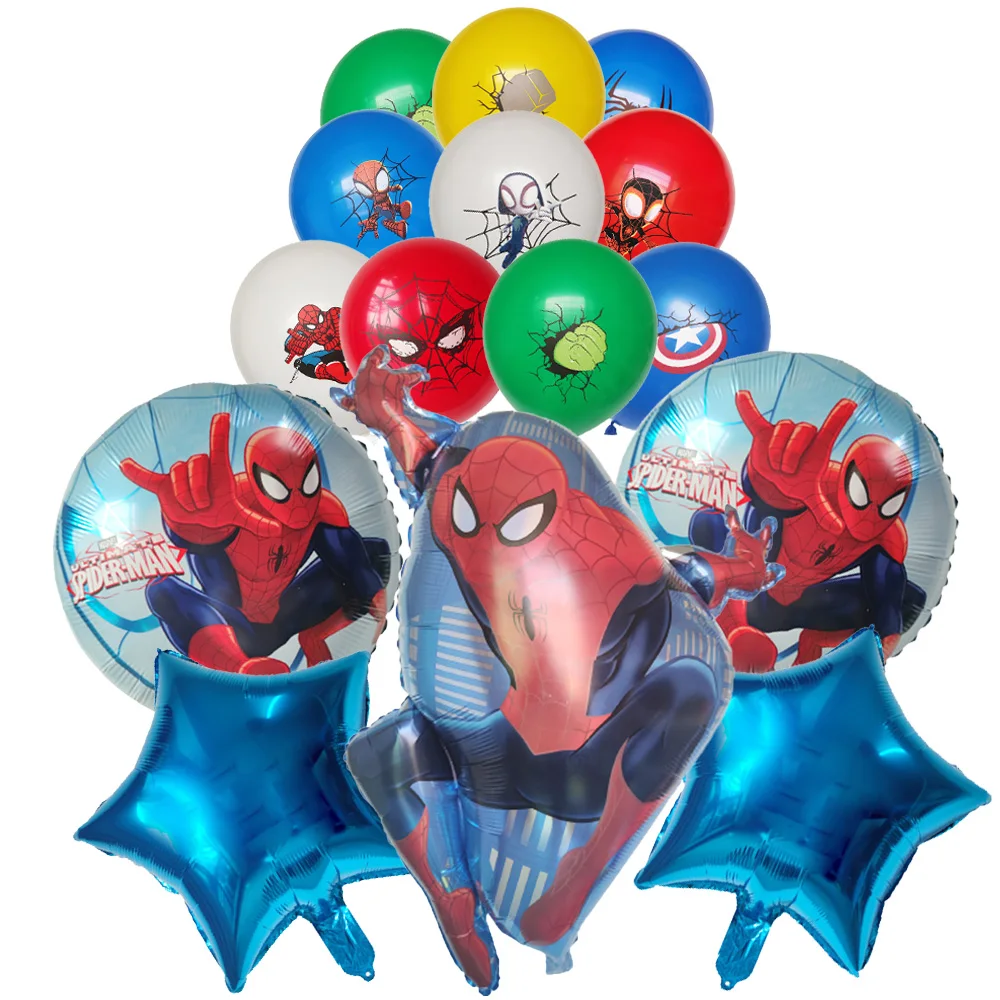

15pcs Spiderman Latex Balloons Kids Boy Super Hero Birthday Spiderman Party Decorations Happy Boy Birthday Baby Shower Toys