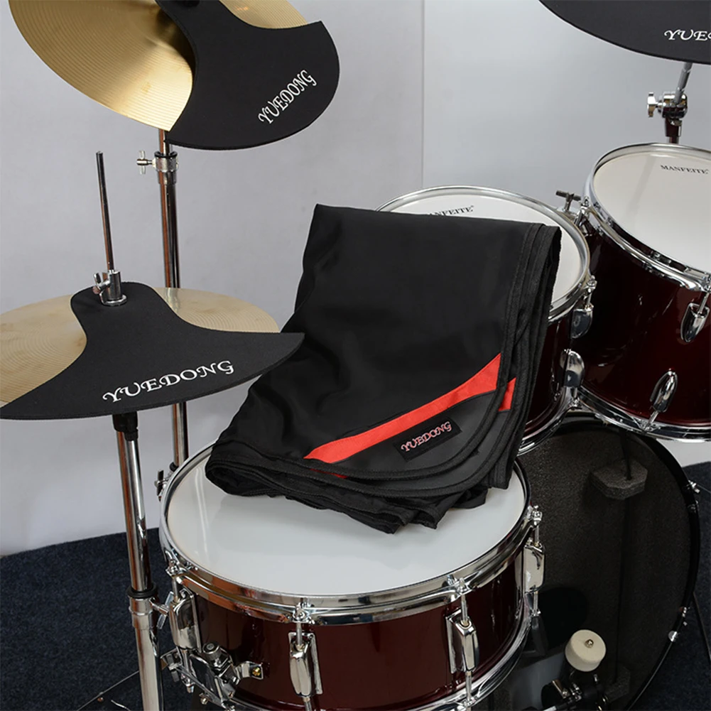 

Outdoor Drum Set Dust Cover 80x108 Inch Black Bumps Corners Debris Nylon Protects Resistant Weighted Scratches