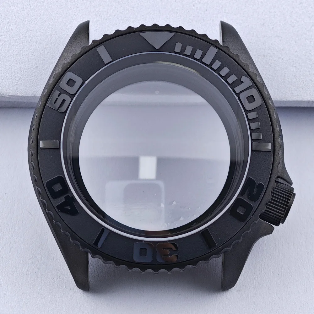 42 мм высококачественные мужские часы сталь Искусственная черная нержавеющая