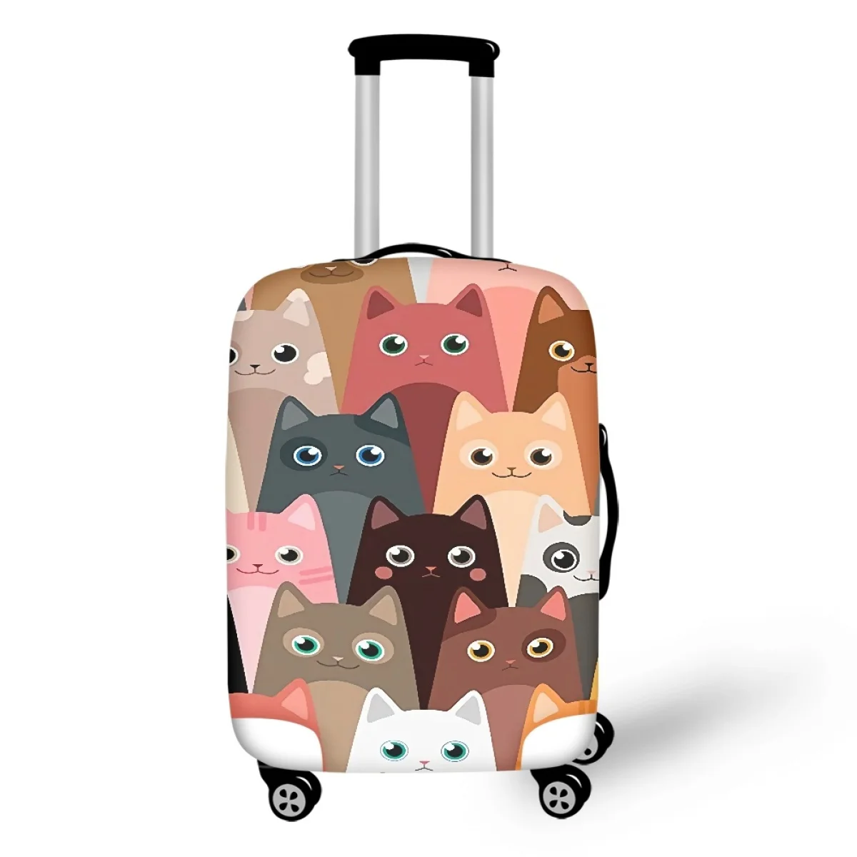 FORUDESIGNS Luggage Protective Cover Cute Stacked Cat Printing Elastic Suitcase Checked Suitcase Cover Dust Cover Детский Багаж