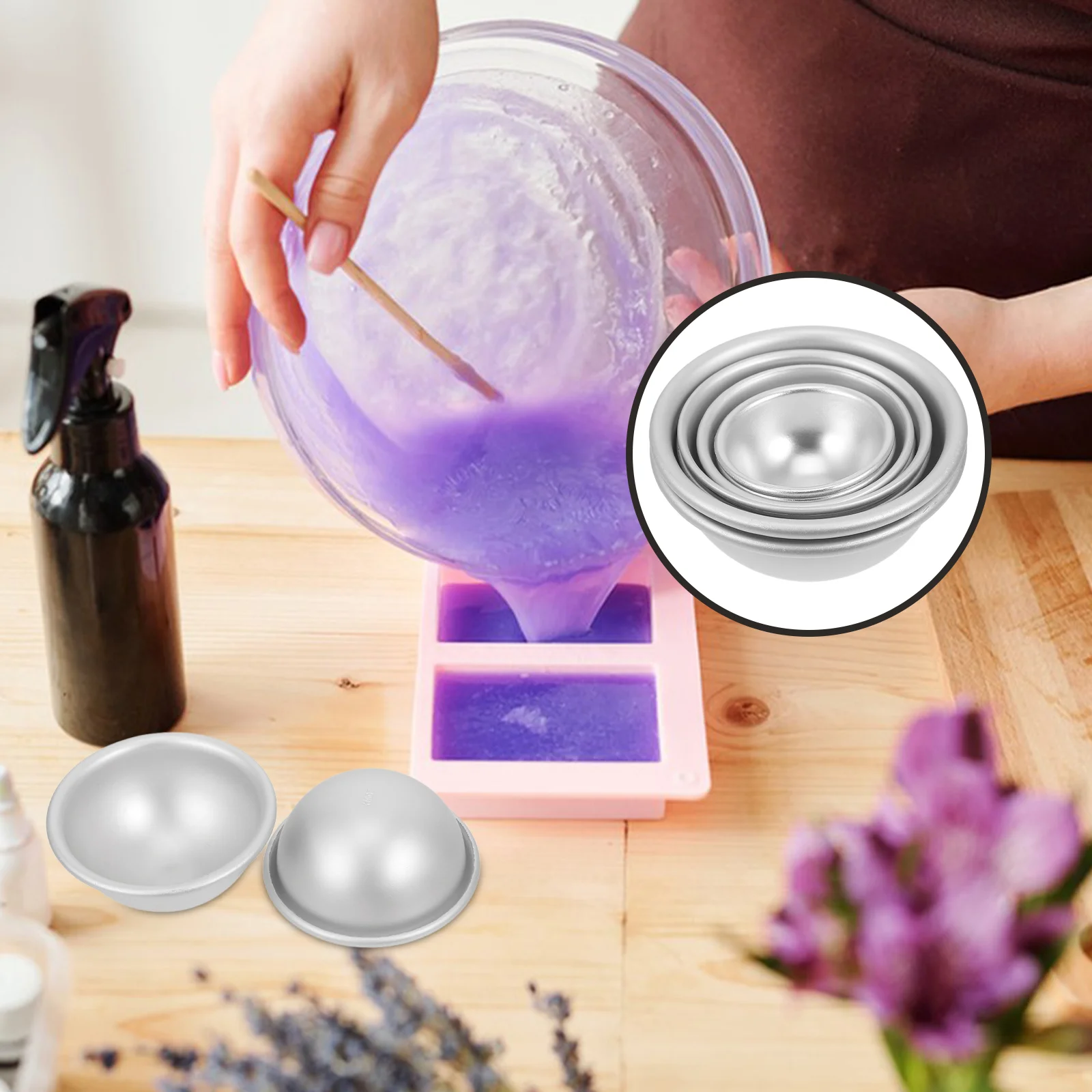 4 пары форм для ванны соляной шарик формы торта в форме сердца полукруглые мыло