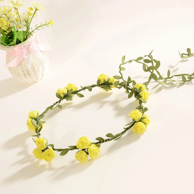 Новинка 2021 цветочный венок на голову красивое платье невесты и подружки Вечерние