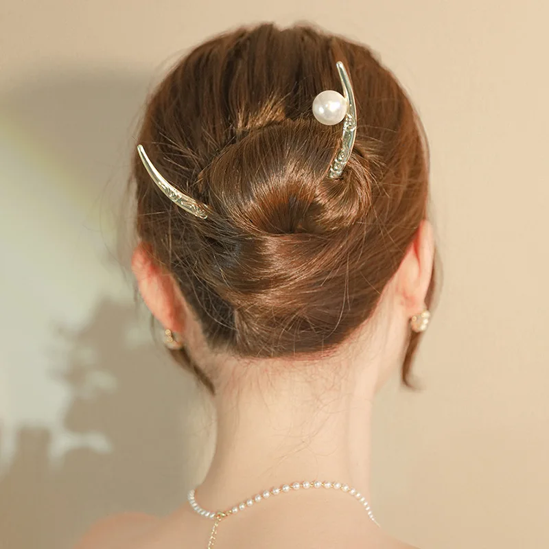 Шпилька для волос в китайском стиле с изображением Полумесяца древняя Луна