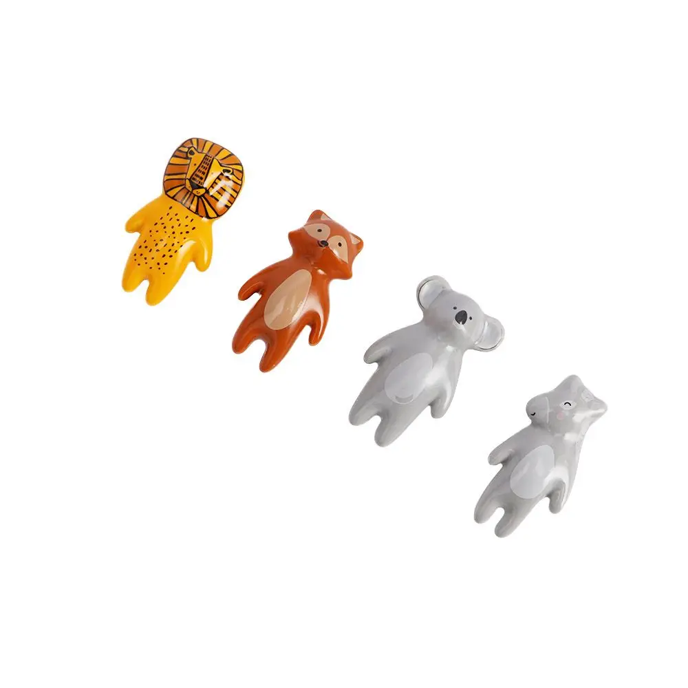 

Ceramic Cartoon Koala Lion Panda Cabinet Handles For Children's Room Creative Chic Door Knobs Wall Hooks Furniture Hardware