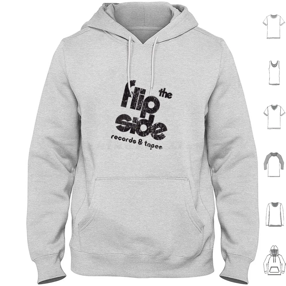 Flip Side Hoodies Long Sleeve Flip Side Records 8 Track Music Queen 70S Kiss Us Vinyl And Roll Country Seventies 60S