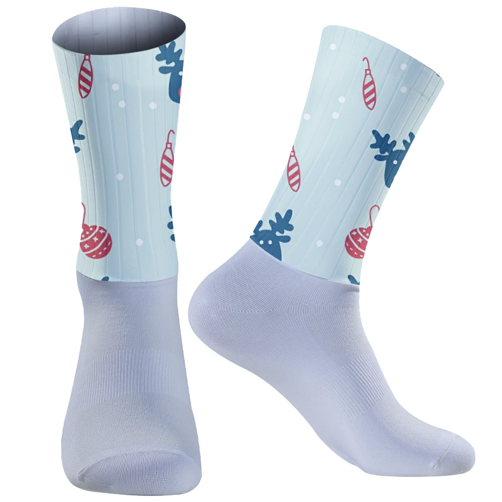 Рождественские новые анти-чулки 2024 силиконовые летние аэро носки велосипедные