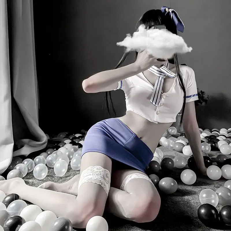 

Sexy Lingerie Sexy Cosplay Schoolgirl Uniform Temptation Suit Nightclub Stewardess Policewoman Transparent New Student Skirt
