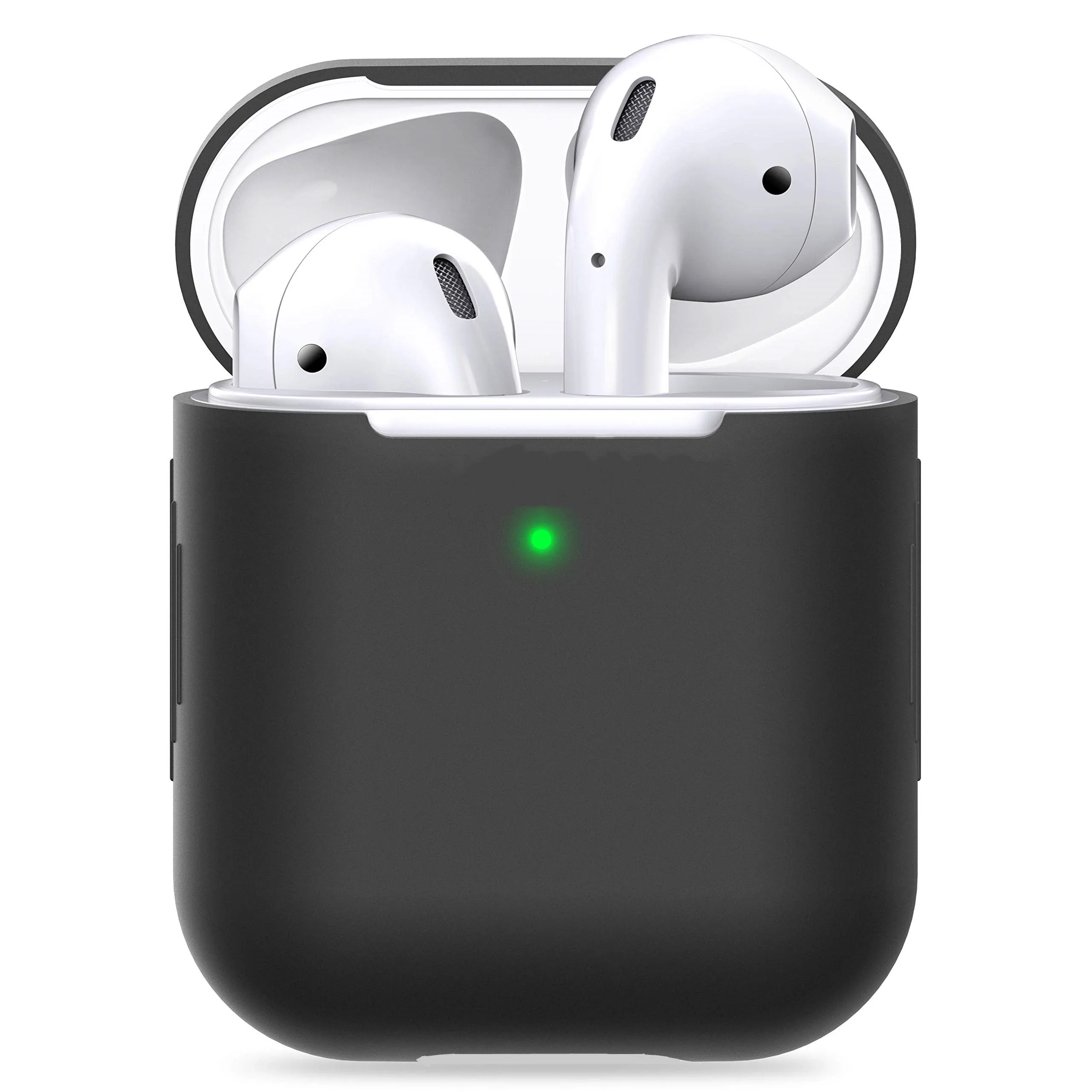 

For AirPods Case Accessories Protection No Keychain Silicone Ultra-Thin Soft Cover Compatible with For Airpods 1& AirPods 2 Case