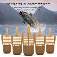 fishing trap basket practical abs lightweight weight bearing iron sheet bait cage for angling bait cage fishing feeder