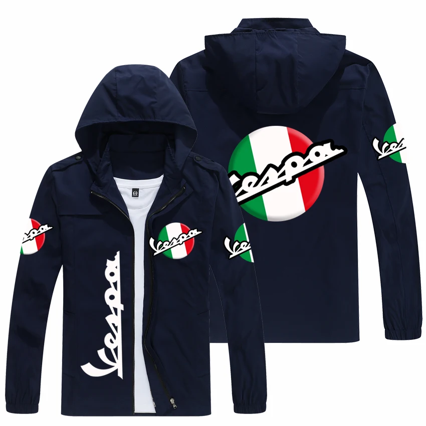 

Куртка мужская демисезонная с капюшоном и логотипом VESPA, 2022