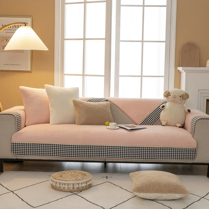 

Corner Sofa Cover for Living Room Universal Couch Cover Solid Color Slipcover Sofa Protector 1/2/3/4 Seater