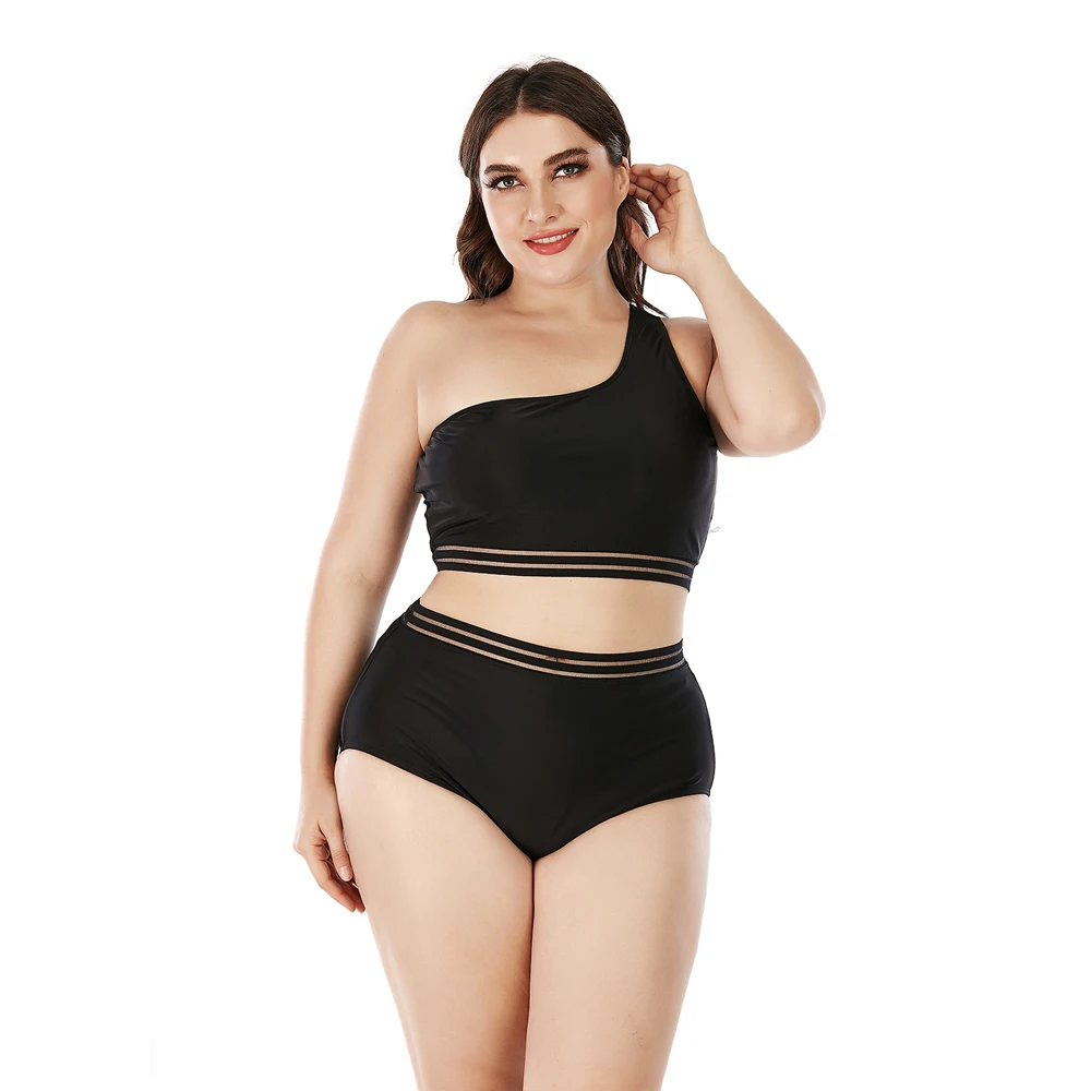 

2022 Women Plus Size Bikinis Set High Waist Swimwear Push Up Swimsuit Larges Big Plussize Swimming Suits Bathing Beachwear New