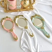 cute creative vintage hand mirrors makeup vanity mirror handheld cosmetic mirror with handle for gifts