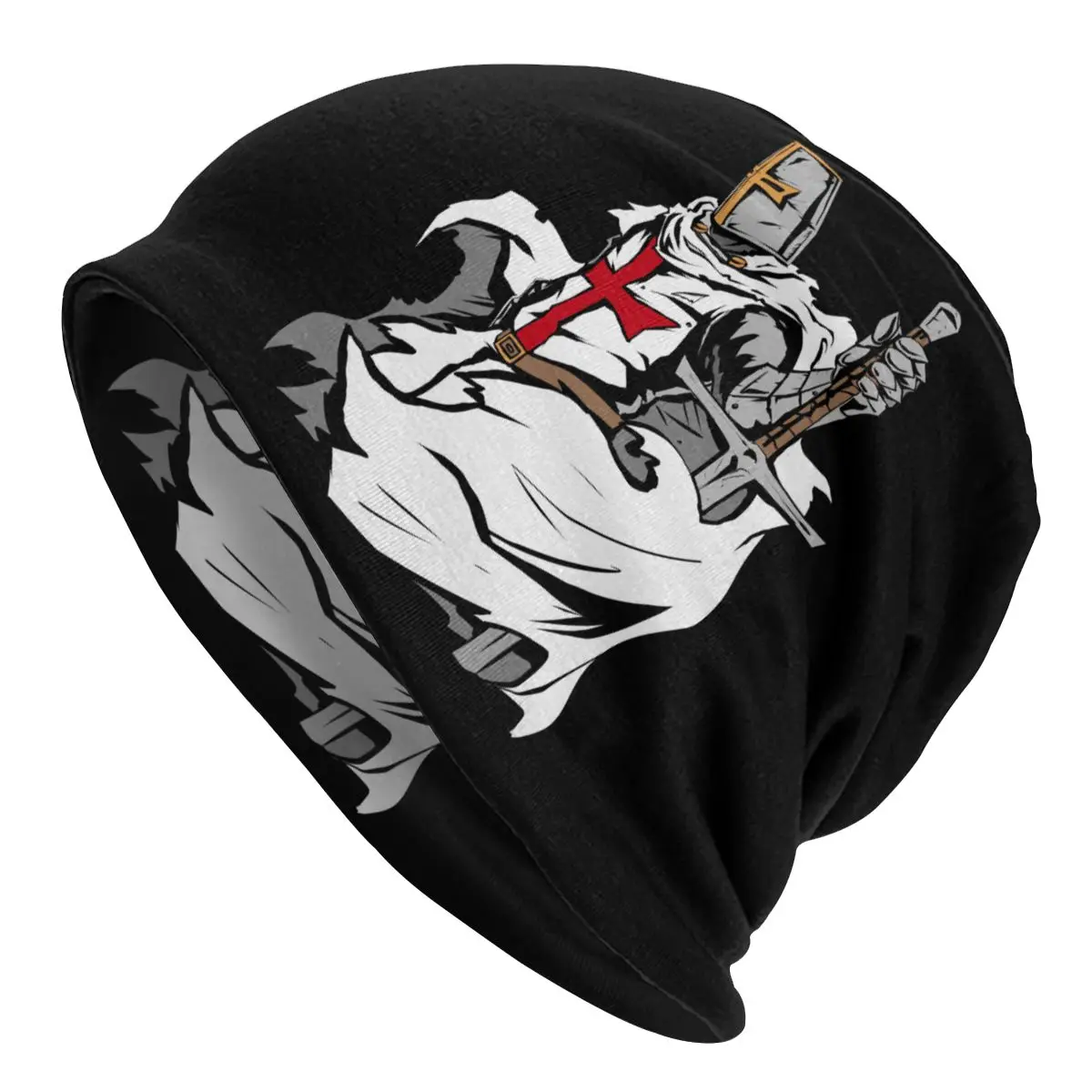 

Knight Templar Sword Crusader Beanie Bonnet Knit Hats Men Women Unisex Adult Medieval Warrior Warm Winter Skullies Beanies Caps