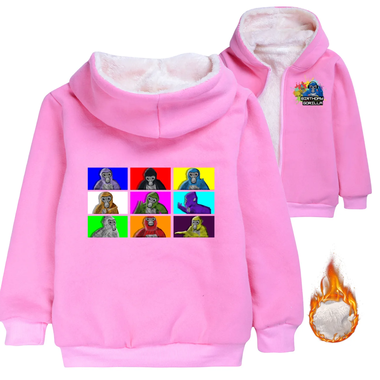 Детские куртки Gorilla Tag зимняя толстовка для мальчиков плотные пальто теплая