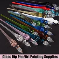 1pc art signature dipping writing filling ink painting supplies fountain pen glass dip pen