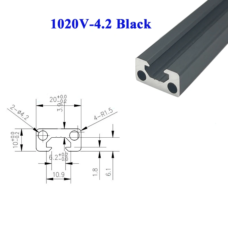 

Алюминиевый профиль 1020 20*10