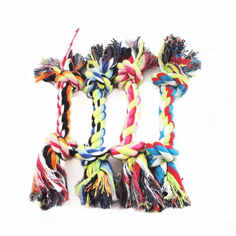 

pcs Pets dogs pet supplies Pet Dog Puppy Cotton Chew Knot Toy Durable Braided Bone Rope 20CM Funny Tool (Random Color )