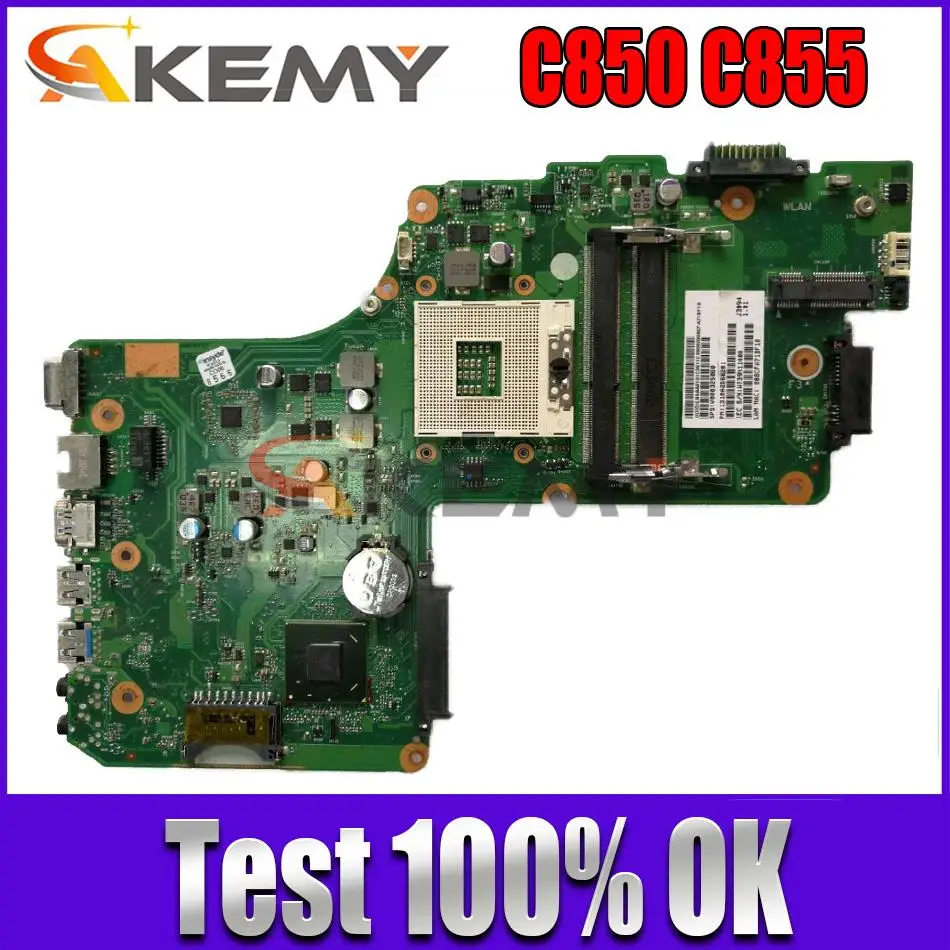 

V000275540 For Toshiba Satellite C850 C855 Laptop Motherboard DK10F-6050A2541801-MB-A02 PGA989 SJTNV HM70 DDR3