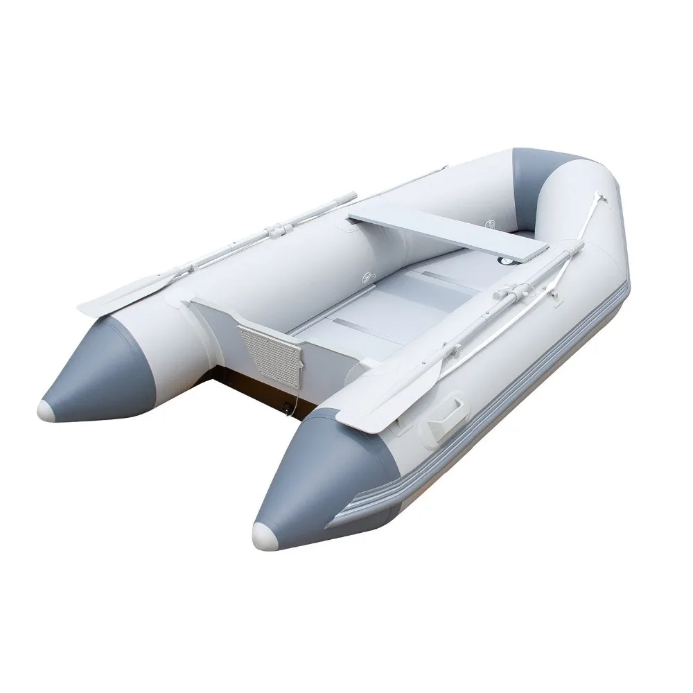 Caspian Pro Set Надувная лодка Рыболовная ПВХ Гребная моторная с алюминиевыми веслами