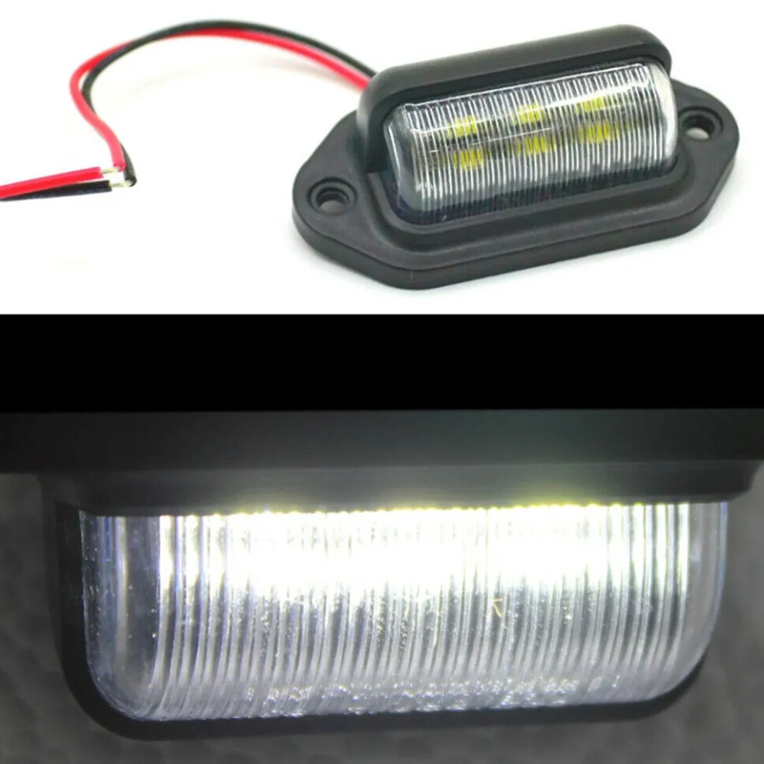 

1 шт., автомобильный светильник для номерного знака, 6 светодиодов