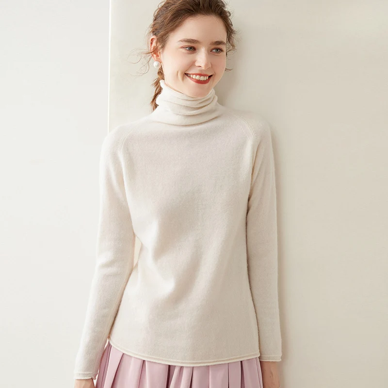 Осенне-зимняя одежда кашемировый женский свитер повседневная водолазка с