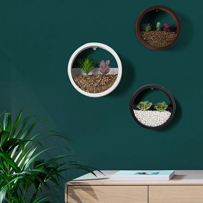 Акция! Круглая железная настенная ваза для дома гостиной бонсай ресторан