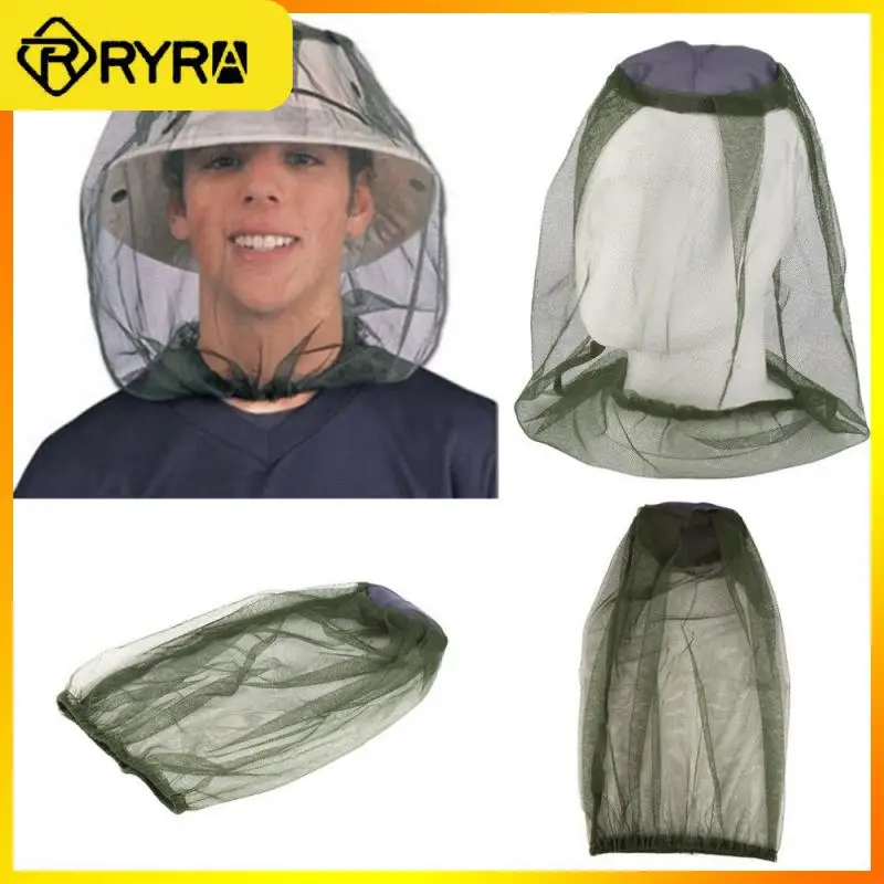 

5PCS Outdoor Mosquito Head Net Hat Fishing Cap Midge Mosquito Insect Hat Fishing Hat Bug Mesh Face Protector Travel Camping Cap