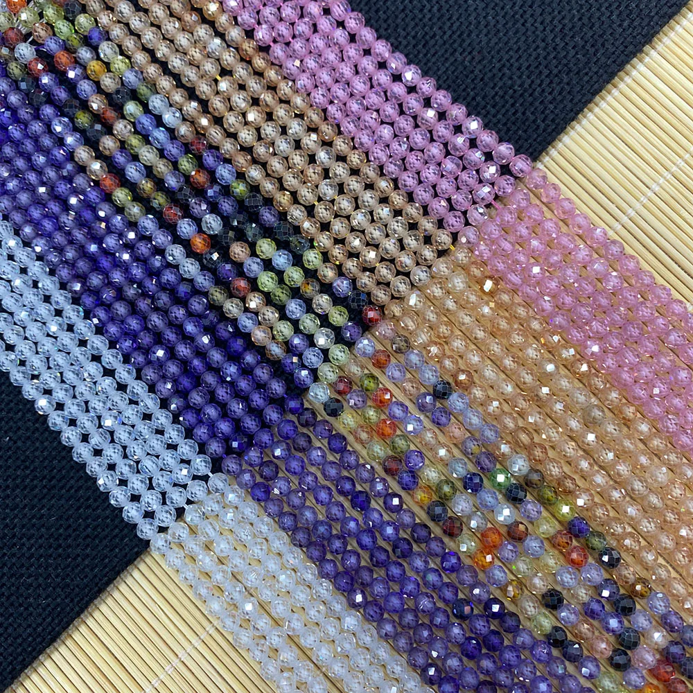 

Natural Stone Zircon Faceted Beads 2-6mm for Making Jewelry DIY Necklace Earrings Bracelet Fashion Charm Ladies Accessories