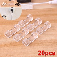table wall fixer fastener holder data telephone line winder 20pcs self stick wire organizer line cable clip buckle clips clamp