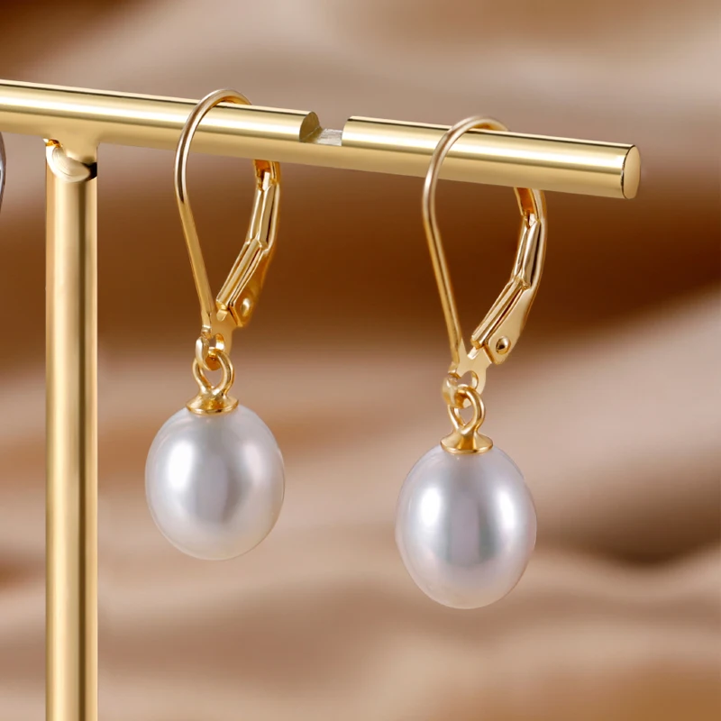 Тиграда натуральный пресноводный жемчуг стерлинговое серебро S925 висячие серьги