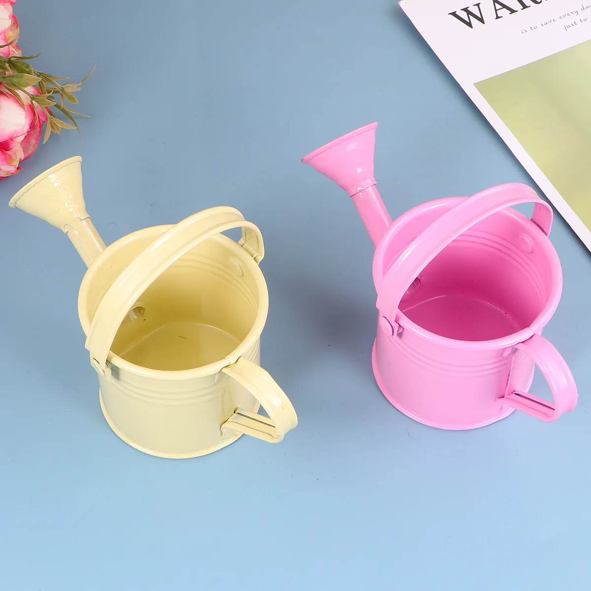 

Watering Can Kids Flower Metal Pot Mini Water Garden Iron Bucket Kettle Children Indoor Tin Cans Vase Spout Outdoor Bulk