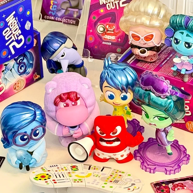 Фото Подлинные горячие игрушки Inside Out 2, пижамная вечеринка SeriesV2, косби, слепая коробка, радость, smutek, слепая ностальгия, аниме-фигурка, игрушка, подарок на день рождения №2