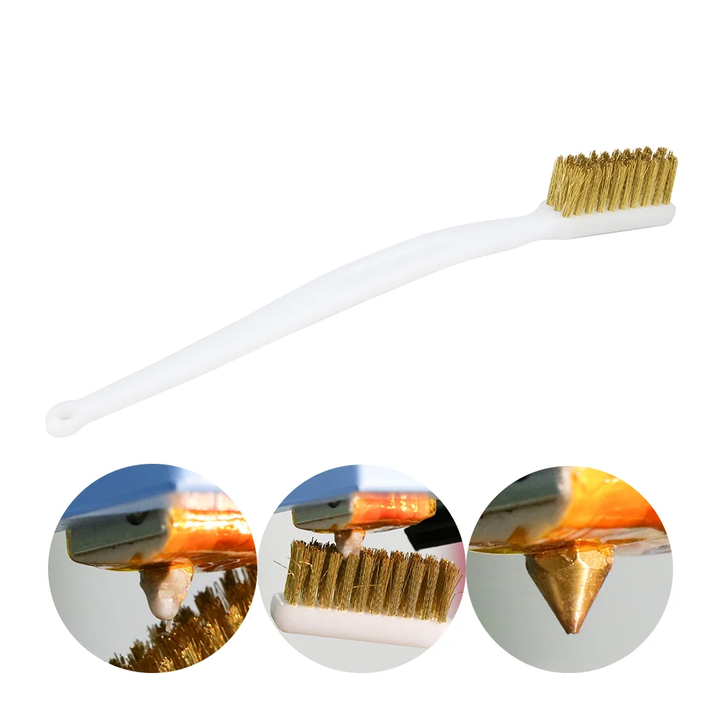 

Зубная щетка с медной проволокой, ручка с медной щеткой для 3D принтера, сопло для чистки горячей очистки кровати