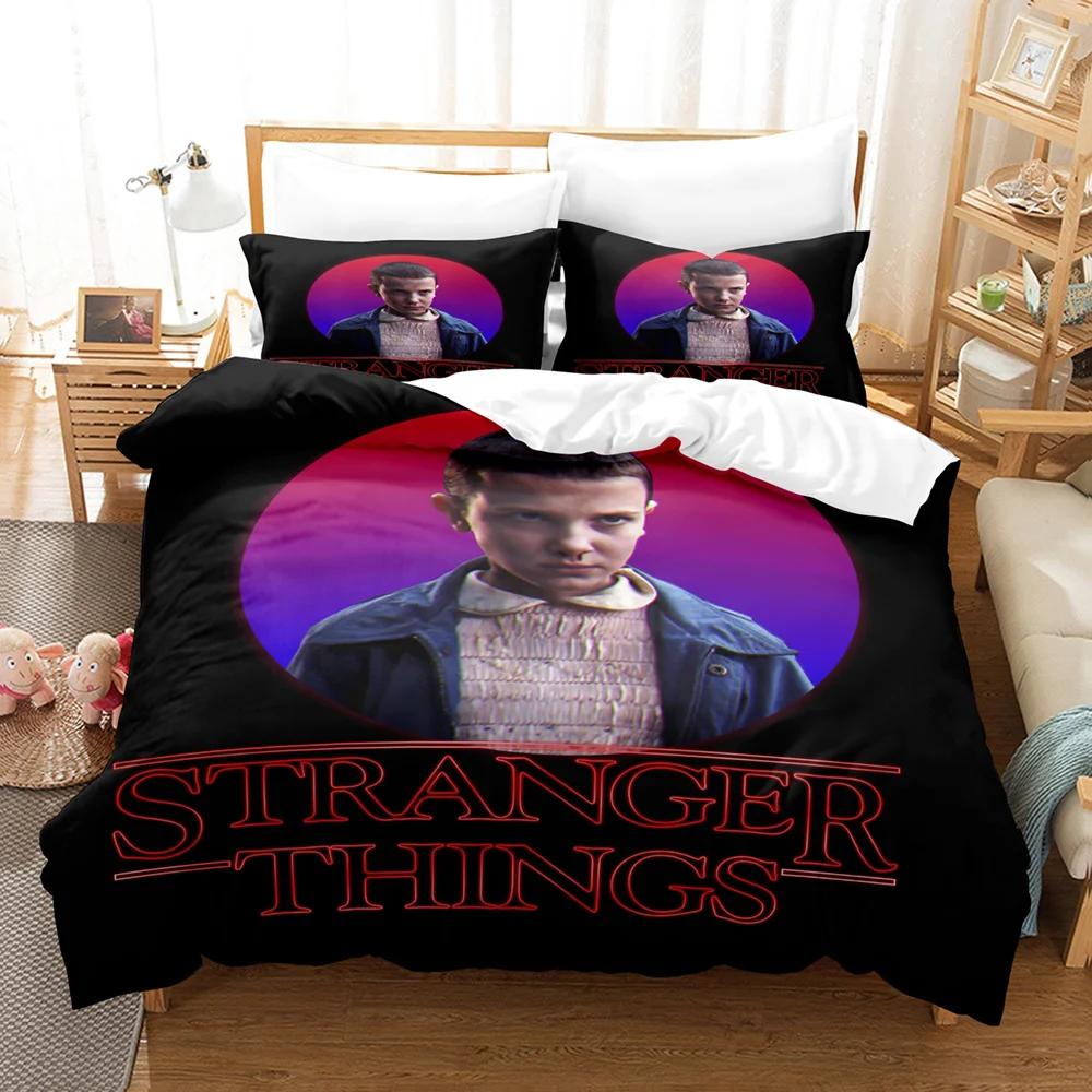 

Horror Movie Theme Home Living Film Stranger Things Comforter Quilt Cover 2/3pcs Queen King Size Boys Girls Bedroom Bedding Set