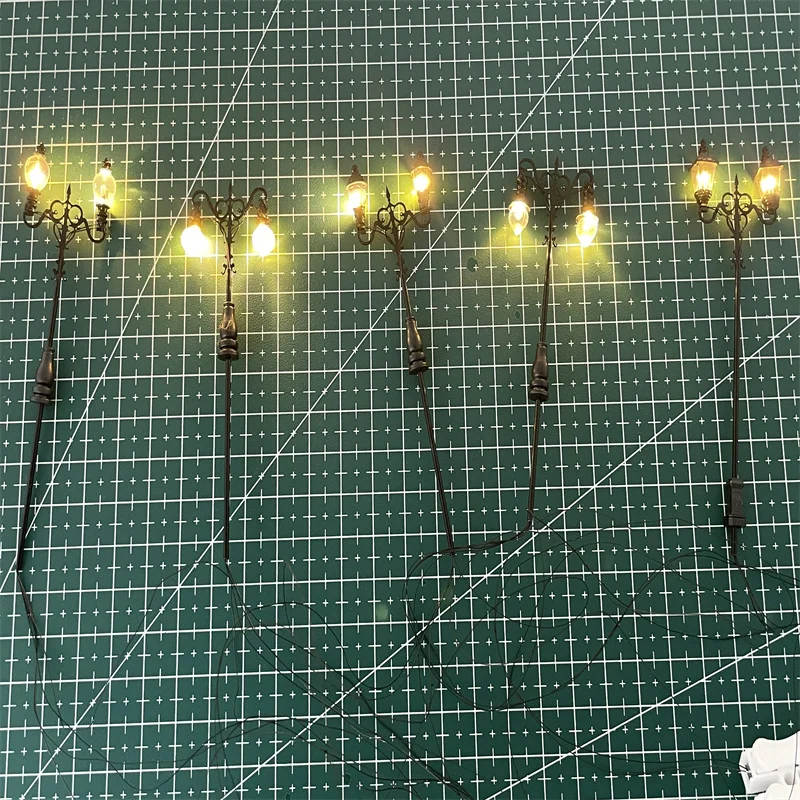 

Модельные лампы в стиле «Ho Scale», 3 в, светодиодная лампа с высоким светильник щением, модель паркового освещения, модель поезда, уличный фонар...