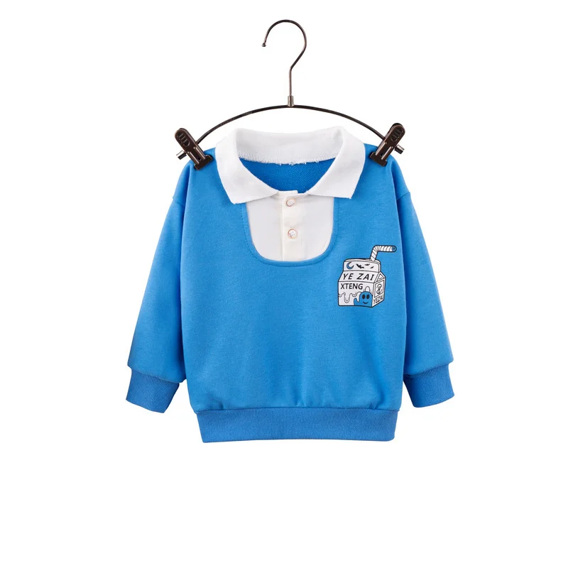 

Новинка, весенне-осенняя одежда для маленьких девочек, модная футболка с мультяшным рисунком для мальчиков, повседневный костюм для малыше...