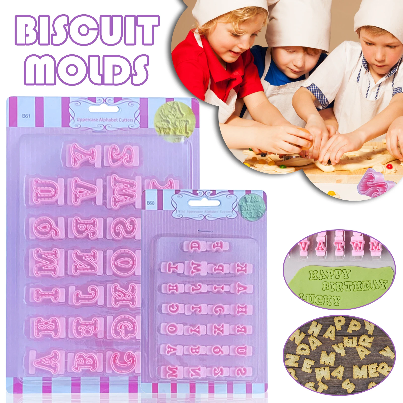 

26pcs/set Alphabet Cake Molds Cakes Fondant Chocolate Letter Cookies Cutter Words Press Stamp Baking Mold Embossing Mould